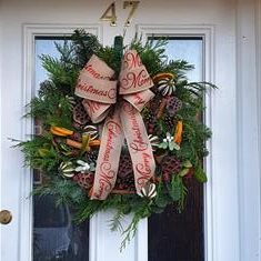 12 inch Christmas door wreath